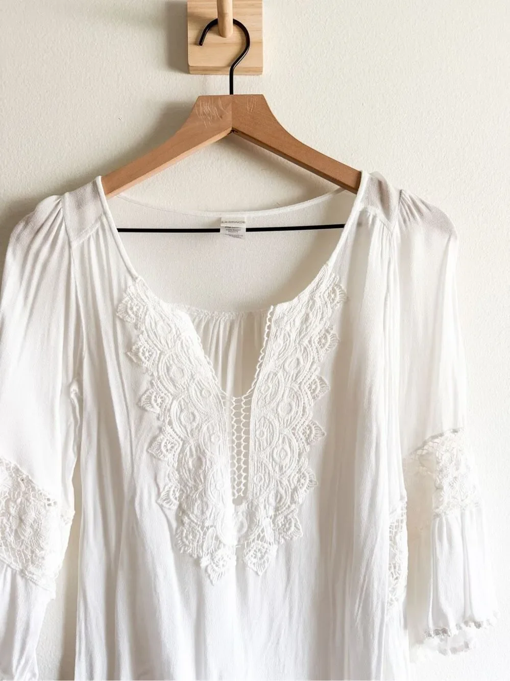 L Space White Lace Detail Swim Dress Coverup Size XS